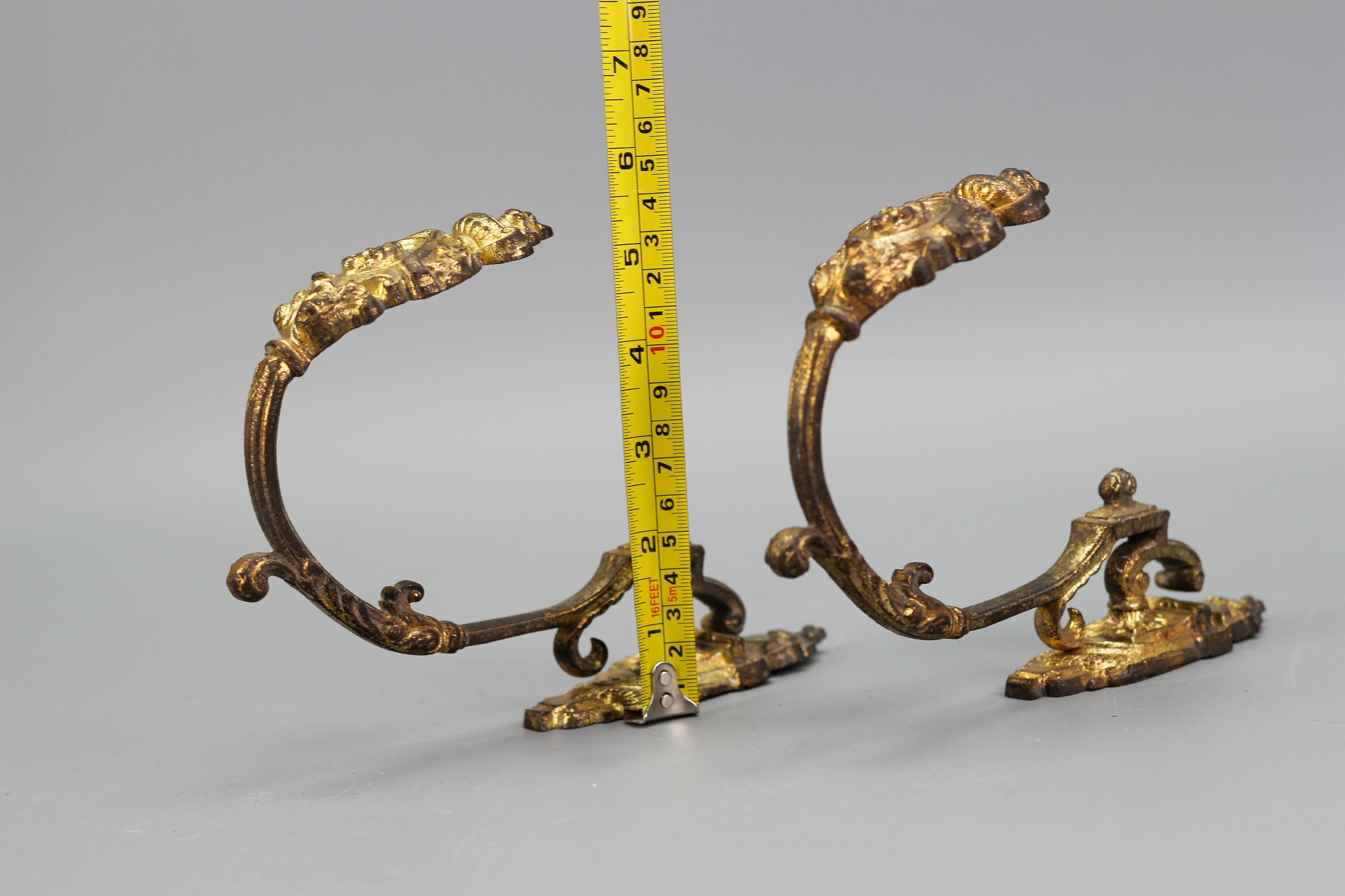 Pair of French Neoclassical Style Bronze Curtain Tiebacks or Curtain Holders 9