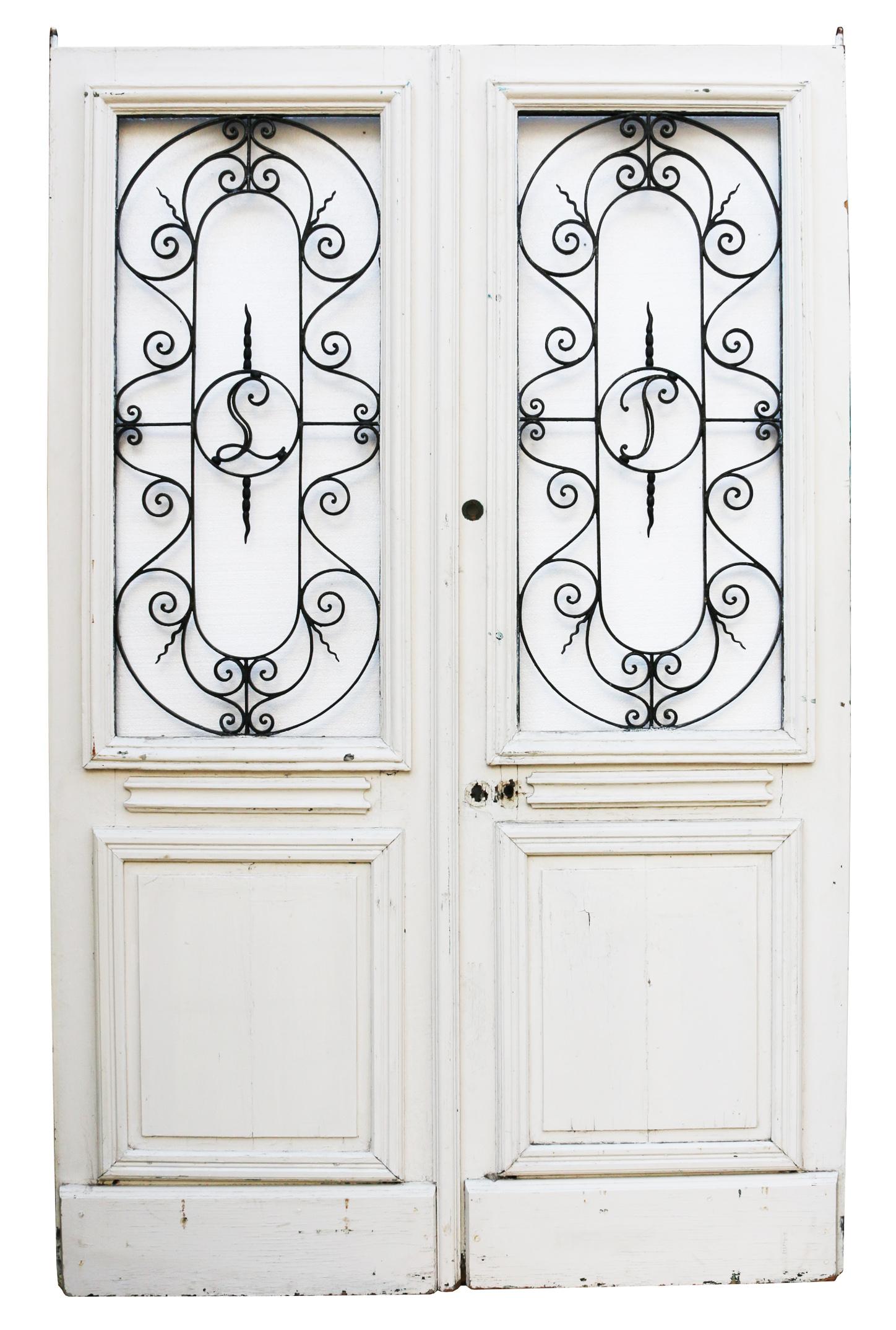 wrought iron french doors