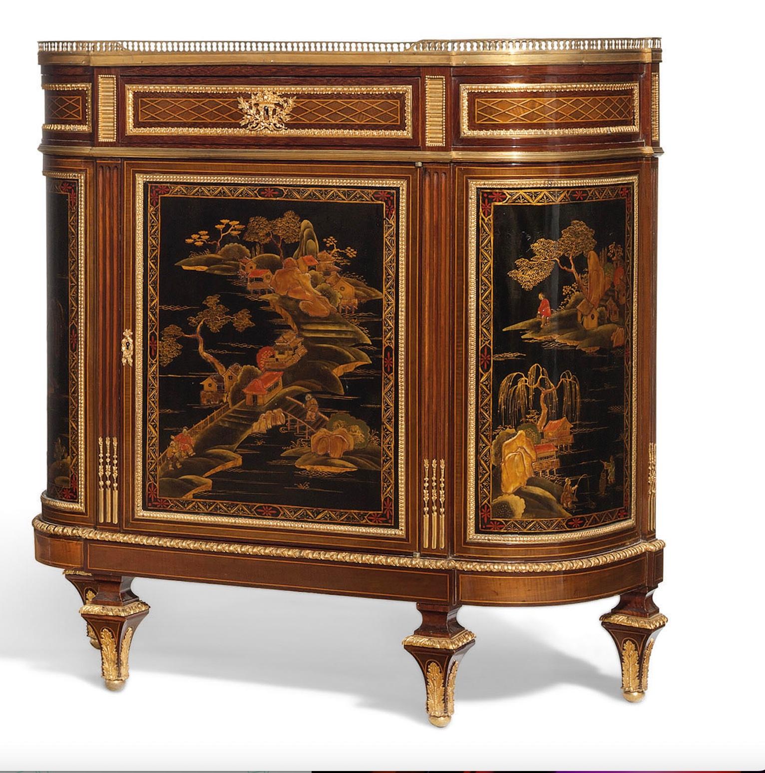 Pair of French Ormolu Cabinets of Louis XVI Style Last Quarter, 19th Century In Good Condition For Sale In SAINT-JEAN-CAP-FERRAT, FR
