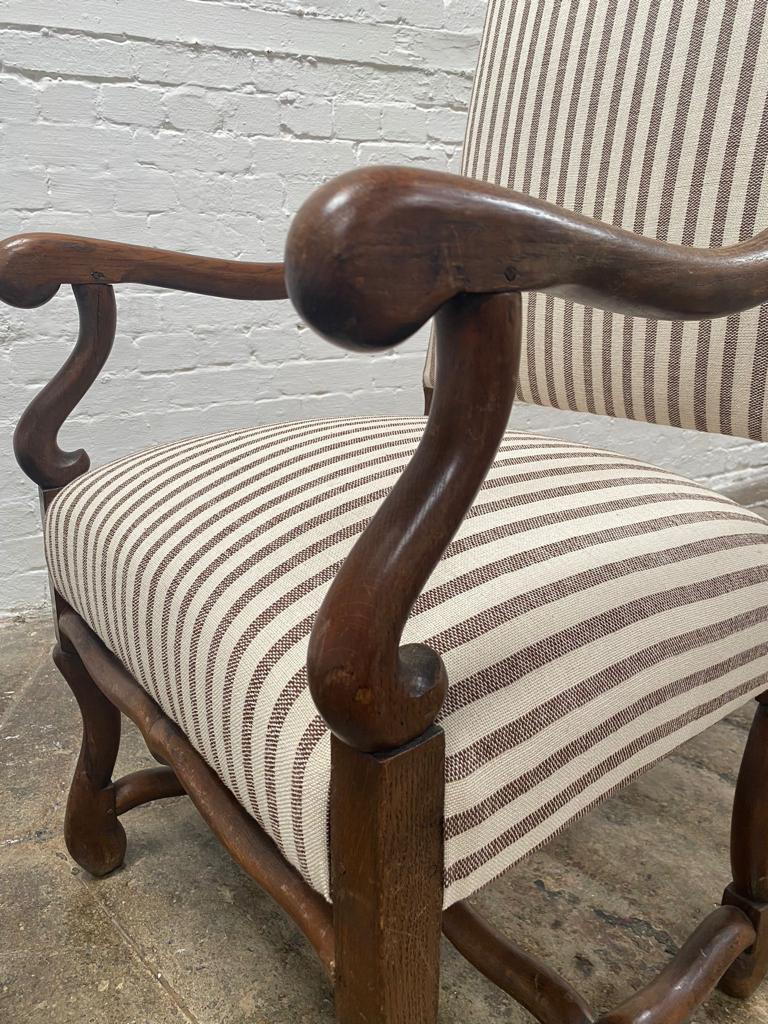 19th Century A Pair of French Os de Mouton Open Armchairs For Sale