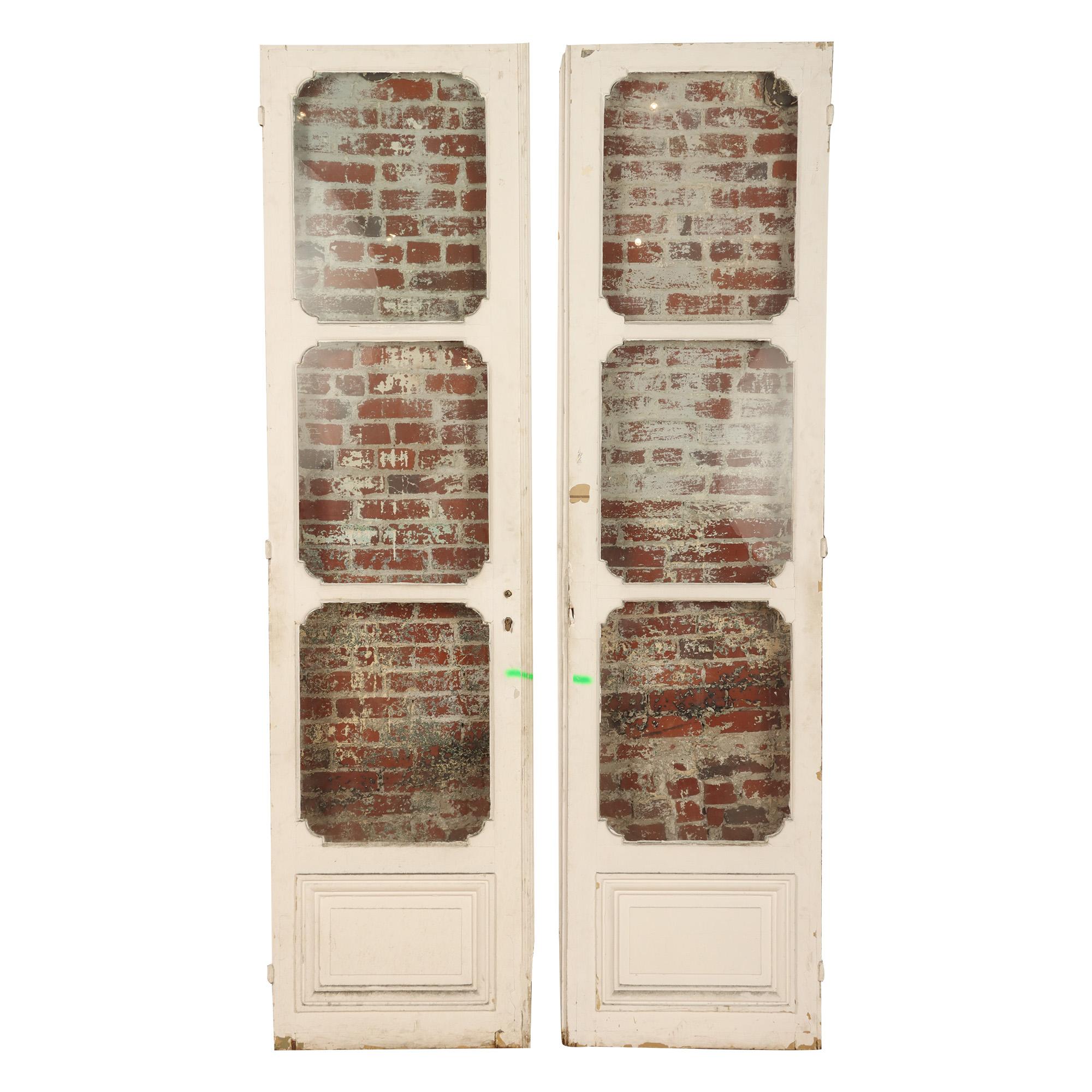Pair of French Painted Doors, circa 1900 1