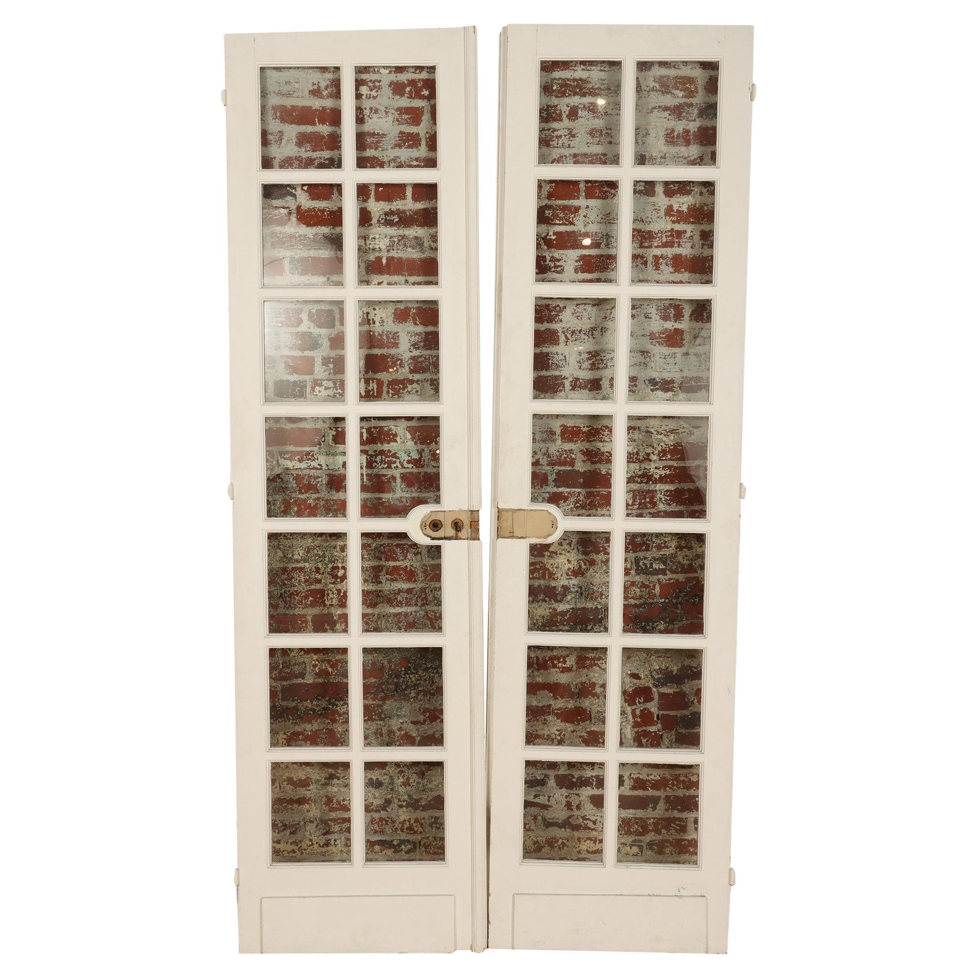 Pair of French Painted Doors, circa 1900 For Sale