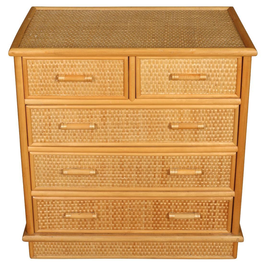 A Pair of French Rattan Chests