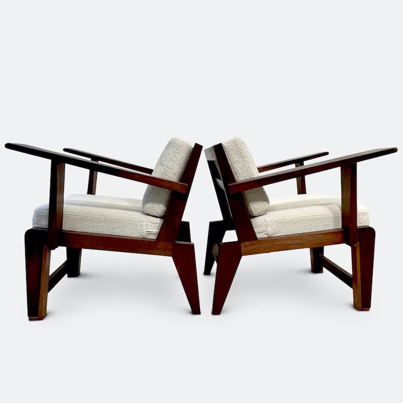 Pair of French Reconstruction Chairs in the Manner of Andre Sornay 1