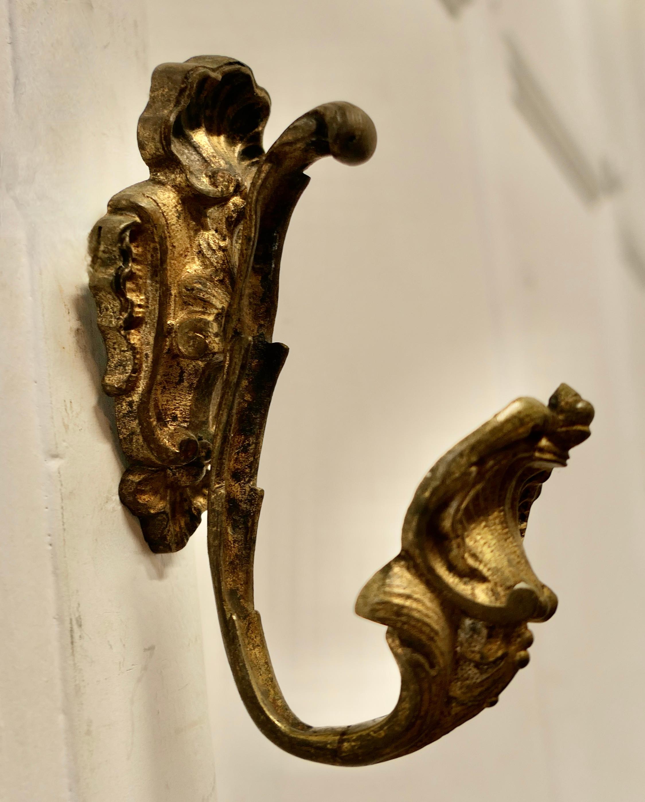 A Pair of French Rococo Ormolu Curtain Curtain Tie Backs      For Sale 2