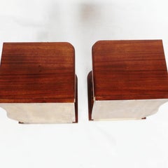 Pair of French Rosewood Art Deco Bedside Tables