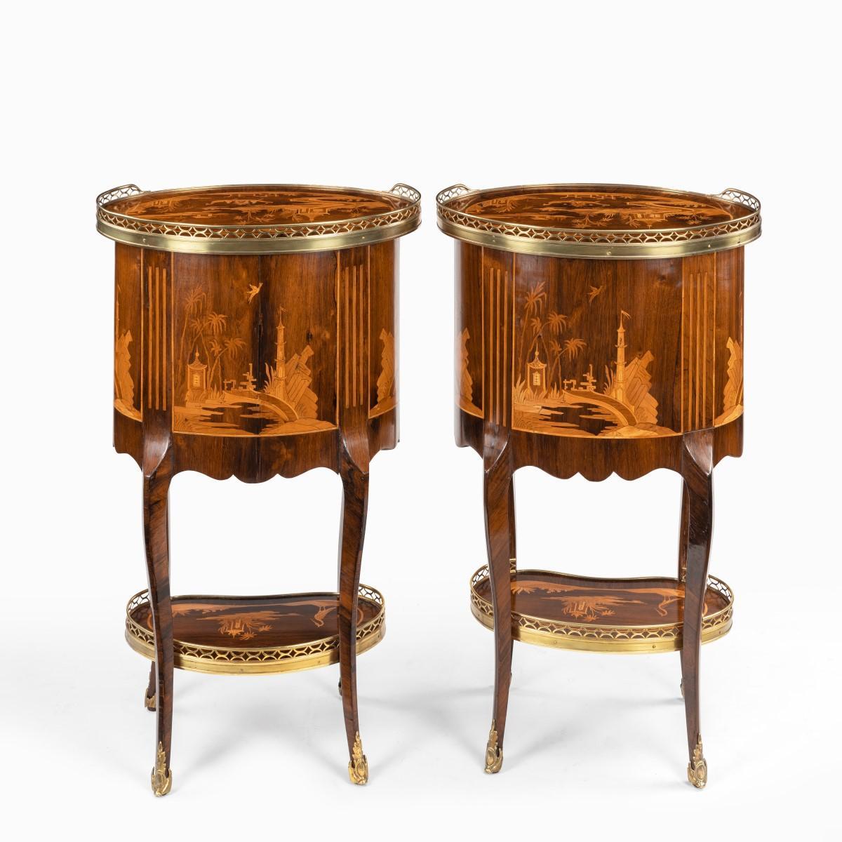 Pair of French Rosewood Occasional Tables For Sale 2