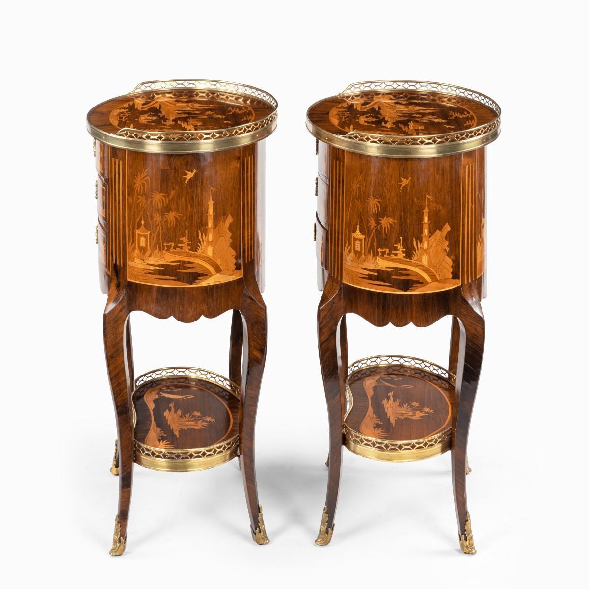 Pair of French Rosewood Occasional Tables For Sale 3