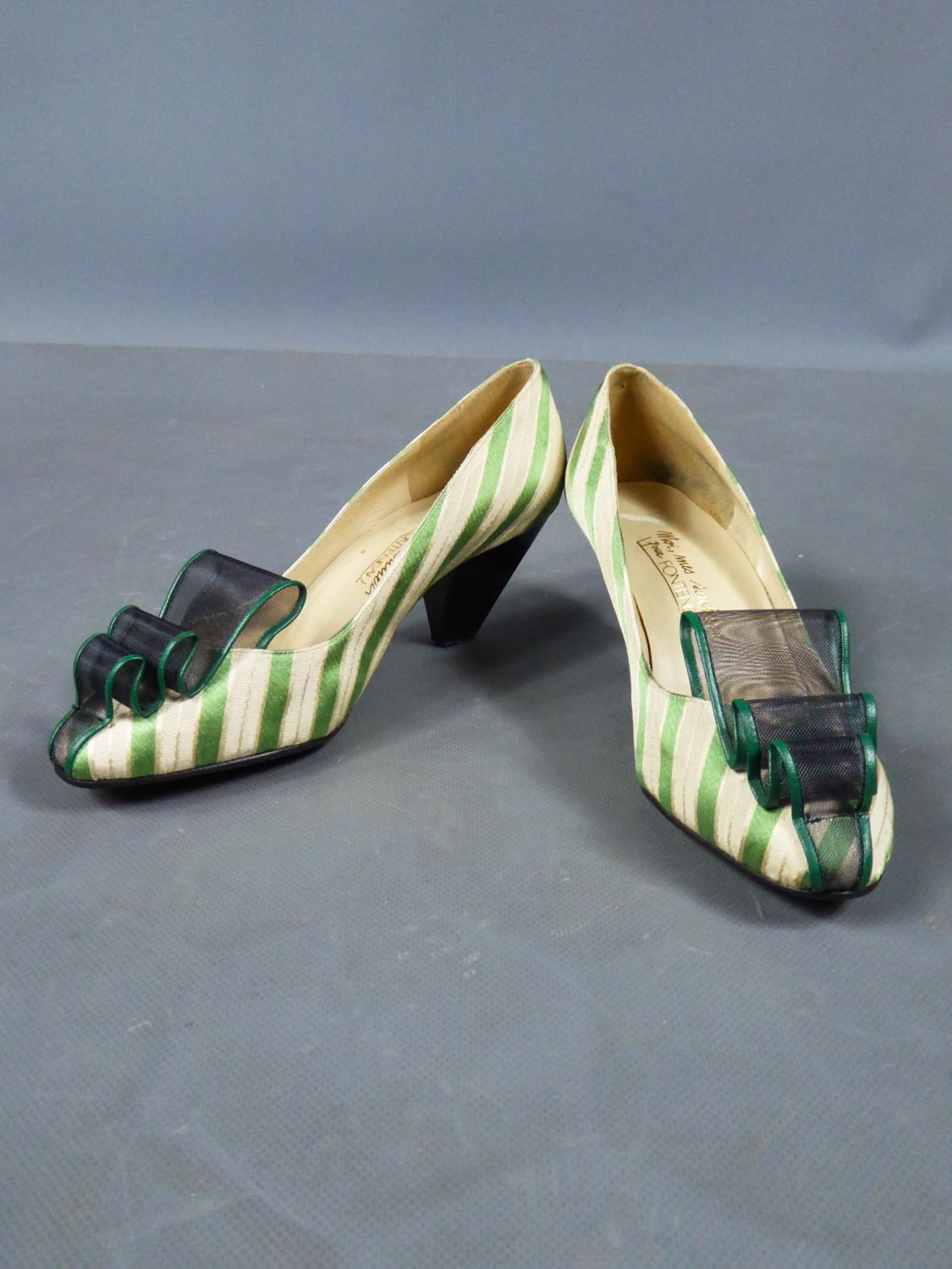 A pair of French Shoes Moi, mes souliers Heels for Fonteneau Circa 1970 For Sale 6