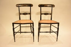 Pair of French Side Chairs with Chinoiserie Details