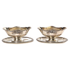 Pair of French Silver Sauceboats by A. Risler & Carre, Paris, Circa 1880
