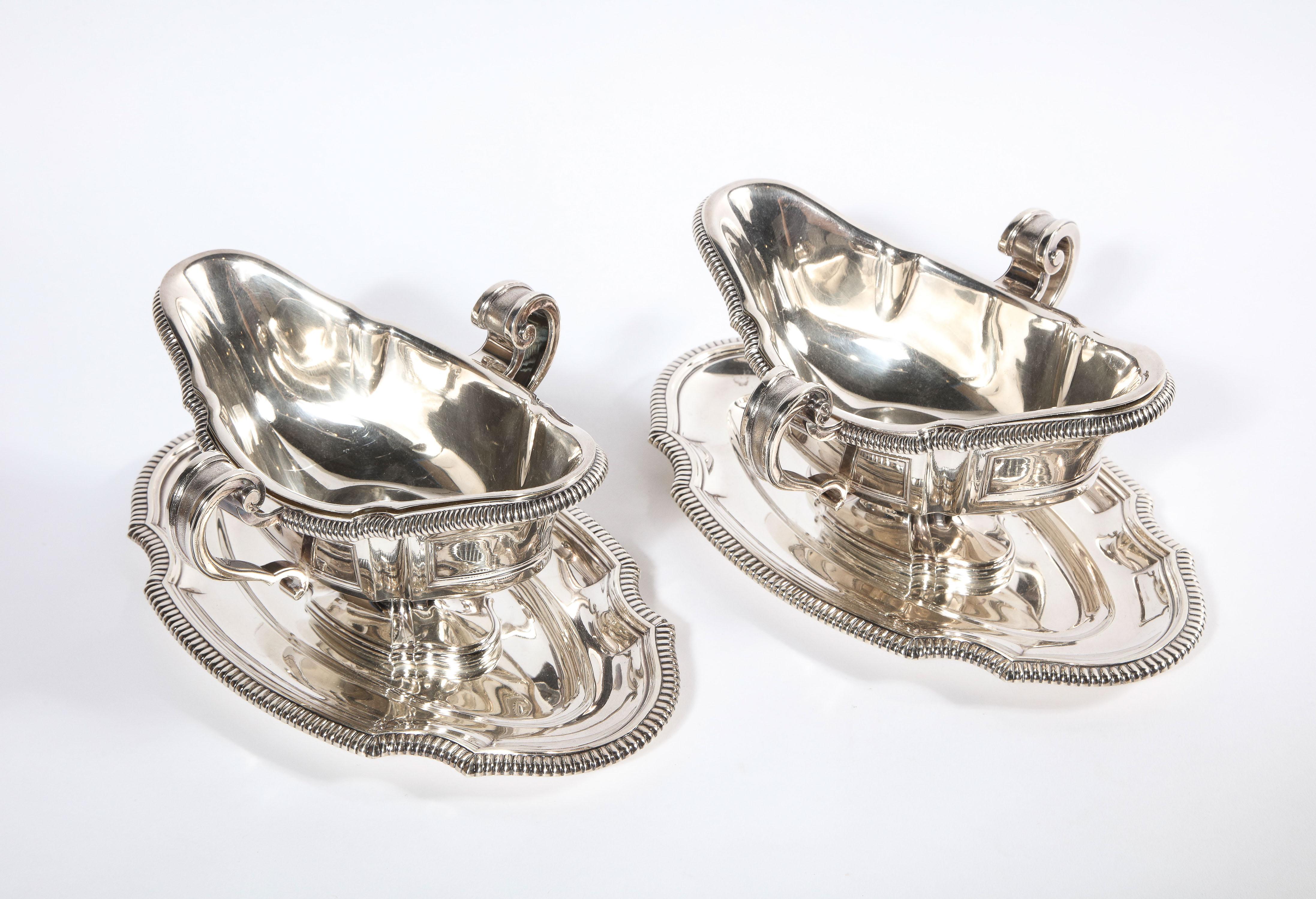 Pair of French Silver Sauceboats by Gustave Keller, Paris, circa 1880 11