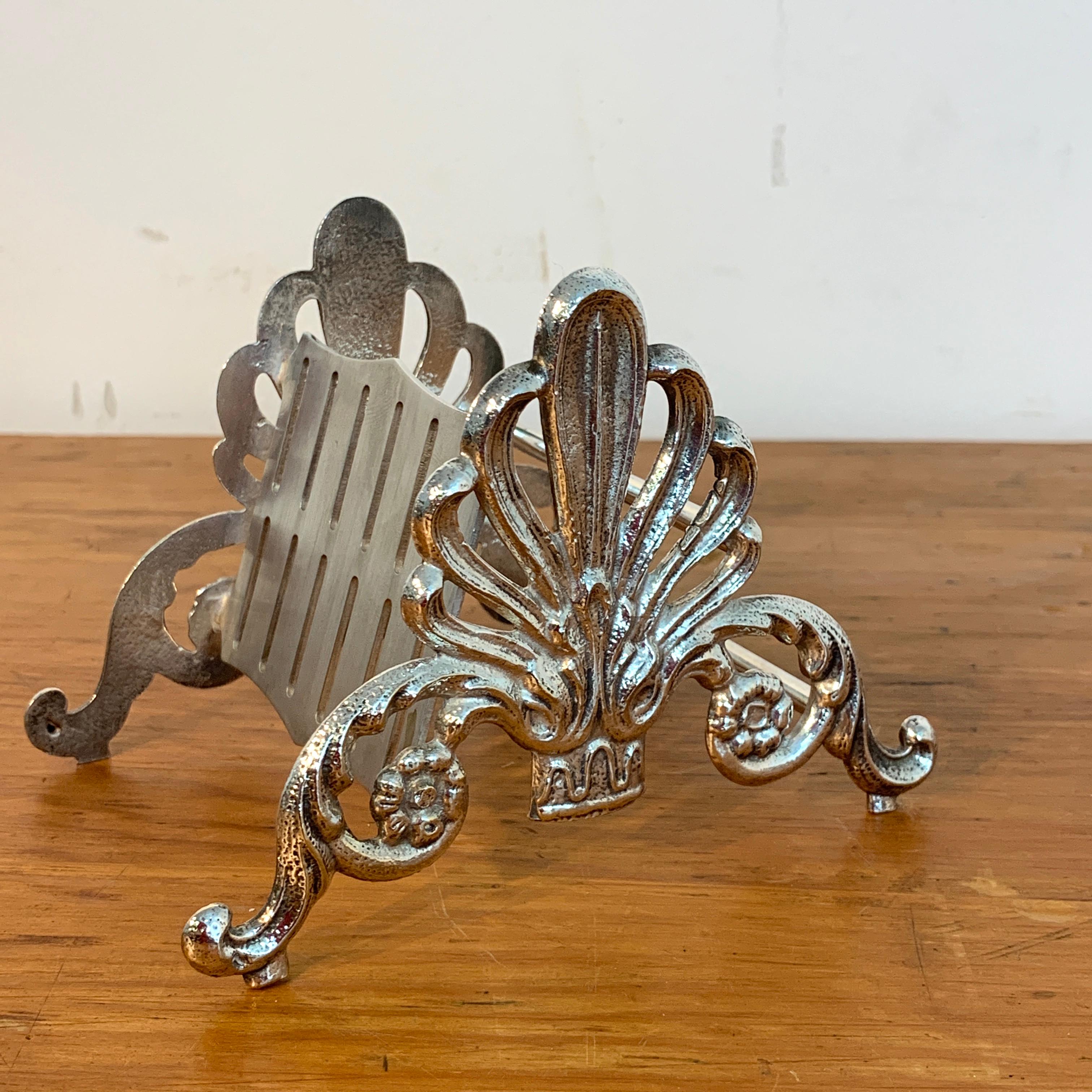 Pair of French Silver Plated Neoclassical Knife Rests For Sale 3