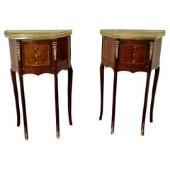 A Pair of French Small Side Tables or Bedside Cabinets