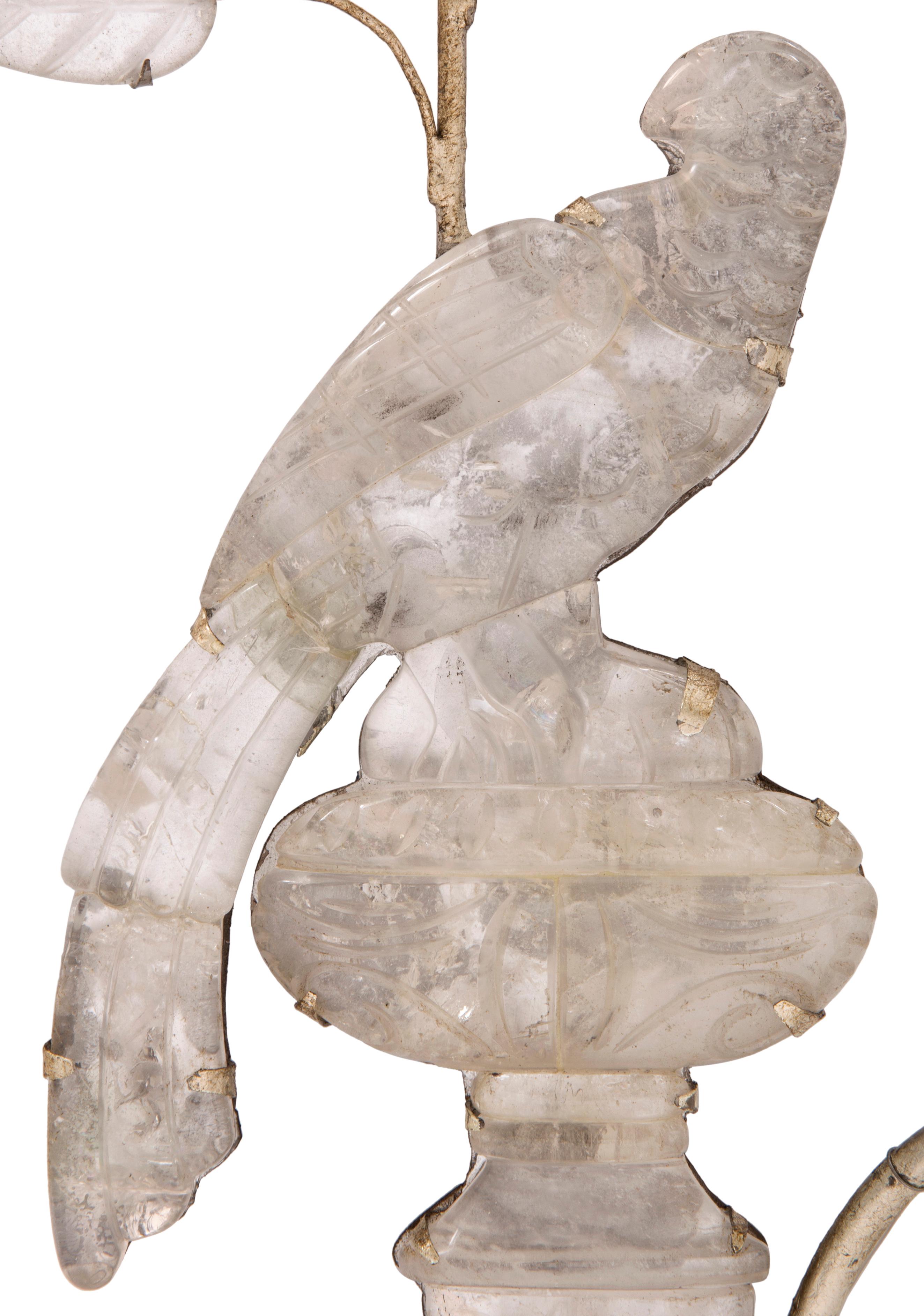 XIXe siècle Paire d'appliques en cristal de roche Louis XVI du début du siècle. en vente