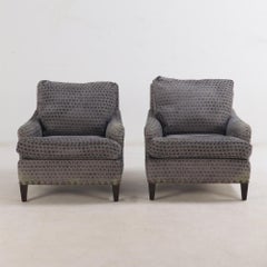 Coppia di poltrone bergere imbottite francesi