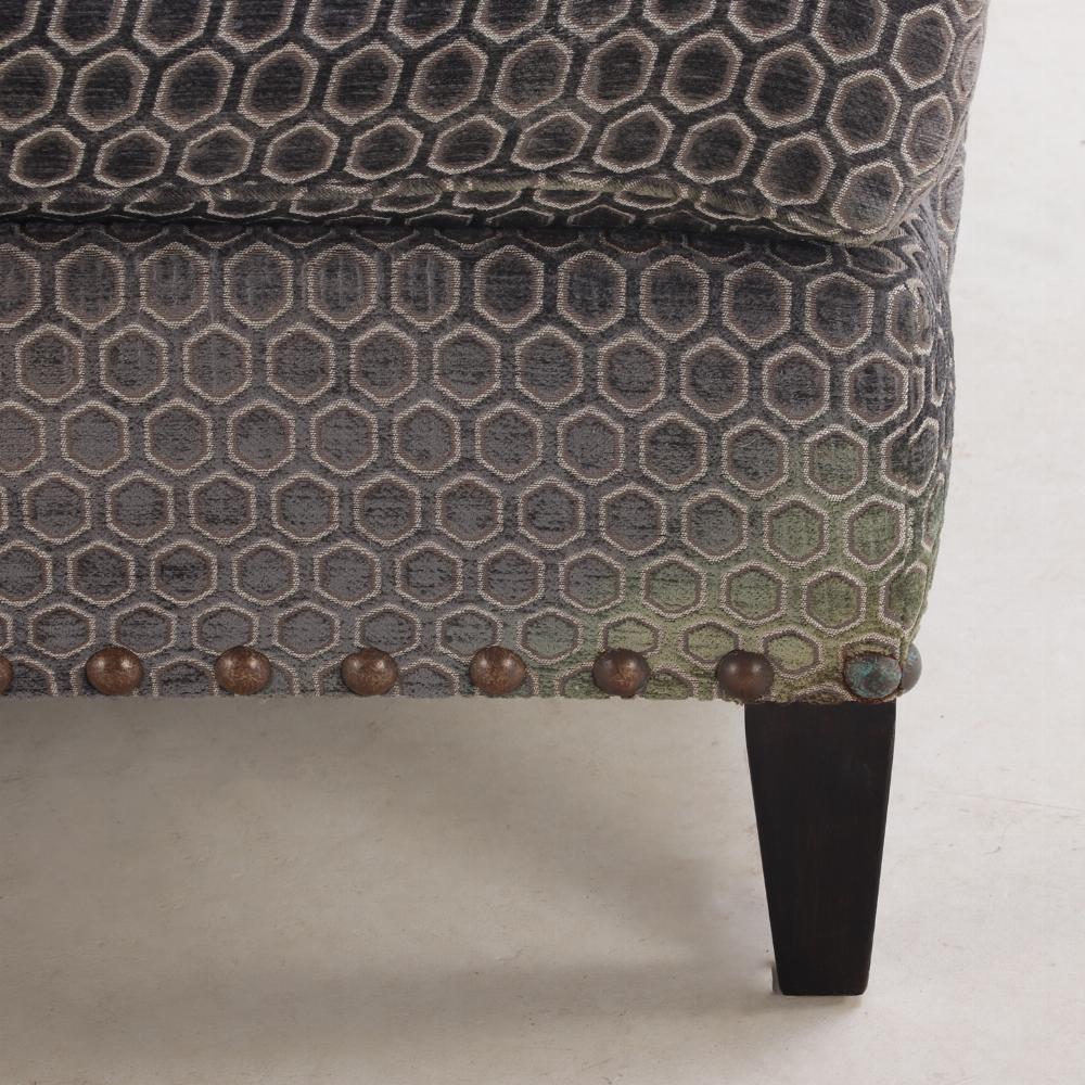 A pair of French Upholstered Bergere Armchairs For Sale 2