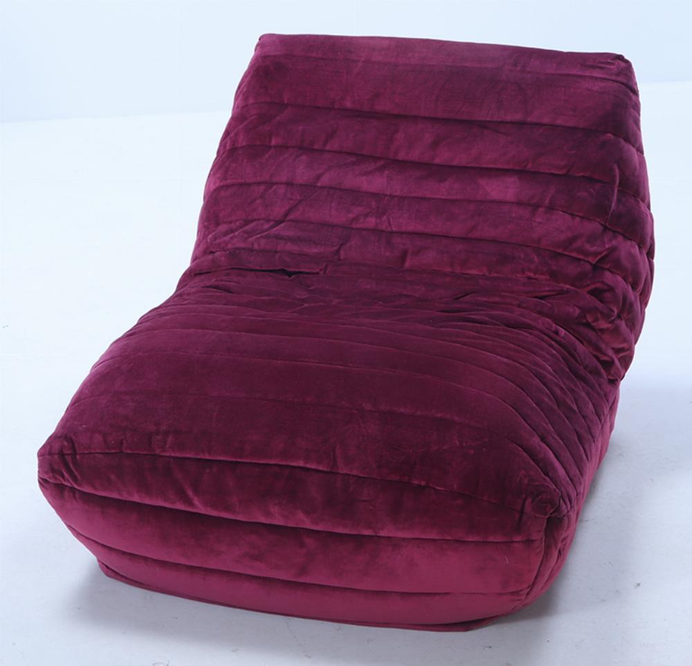 Paire de chaises longues françaises tapissées de style Togo à la manière de Michel Du Bon état - En vente à Philadelphia, PA