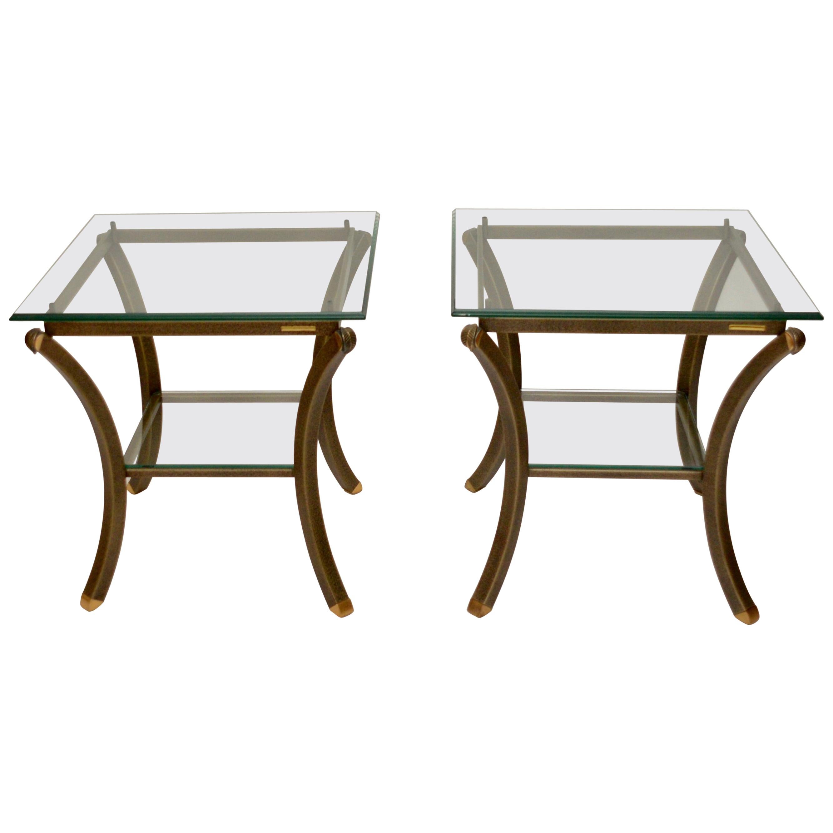 Pair of French Vintage Pierre Vandel Side Tables