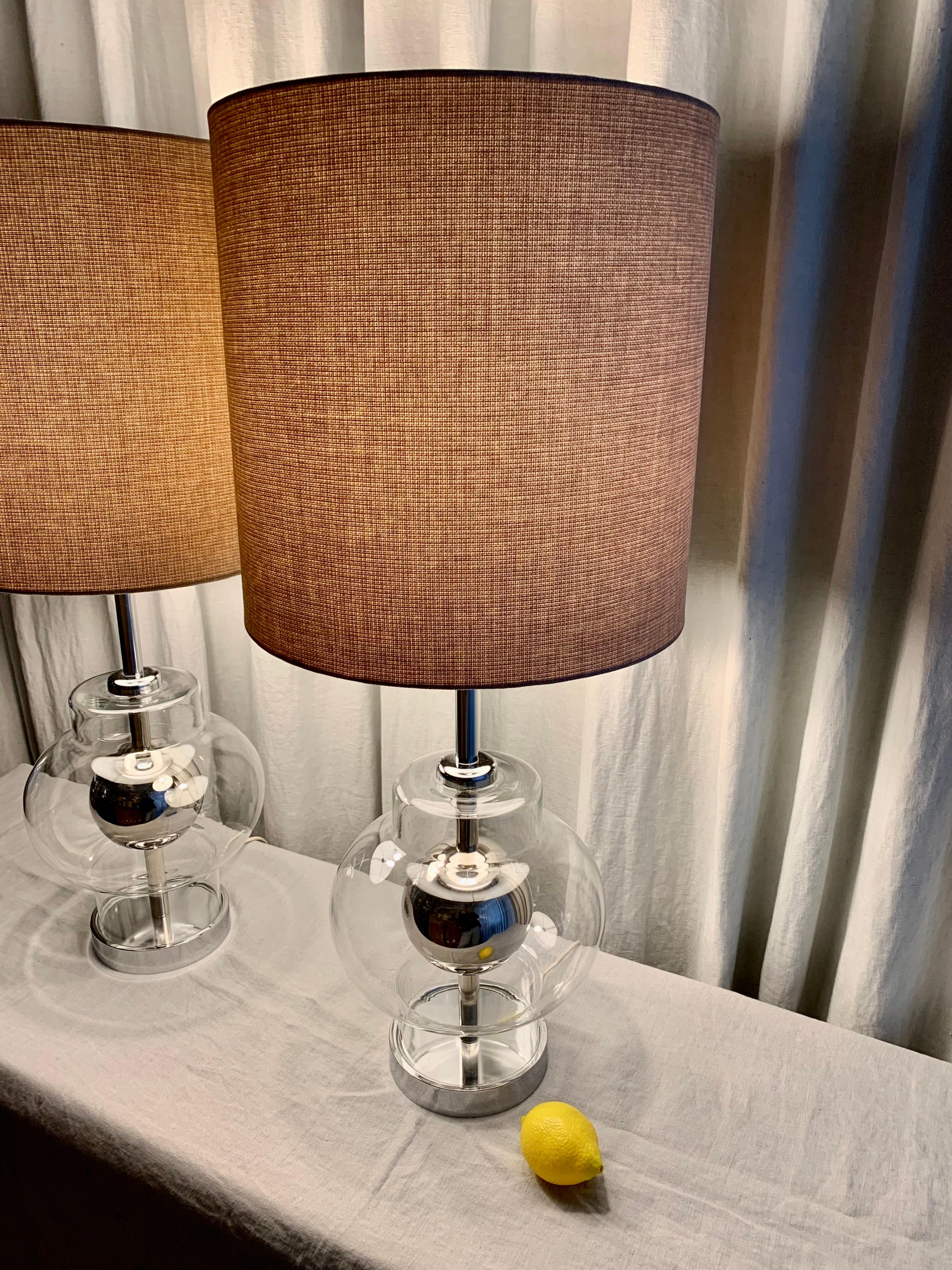 Paire de lampes de table françaises vintage de l'ère spatiale en vente 4