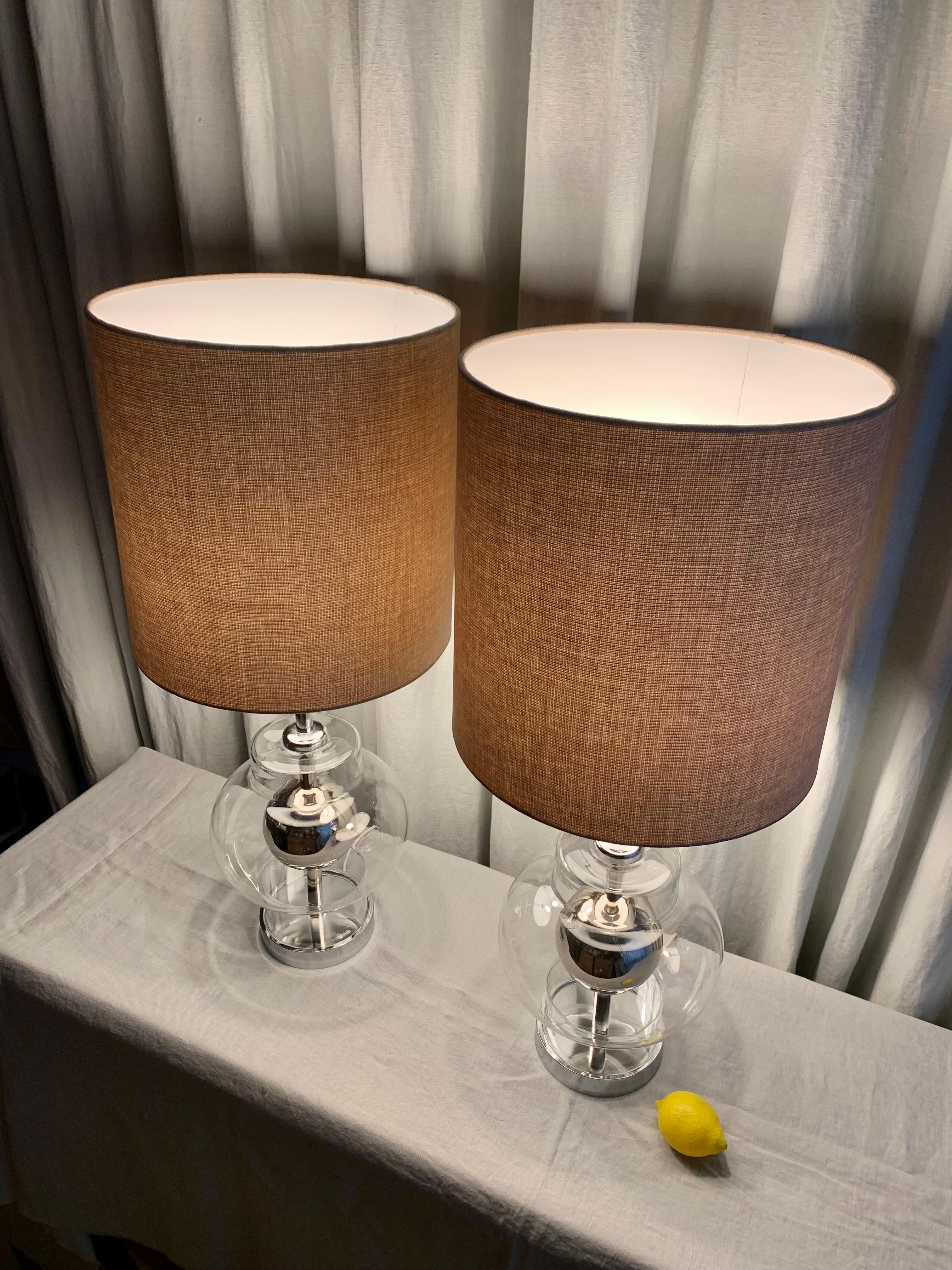 Paire de lampes de table françaises vintage de l'ère spatiale en vente 5