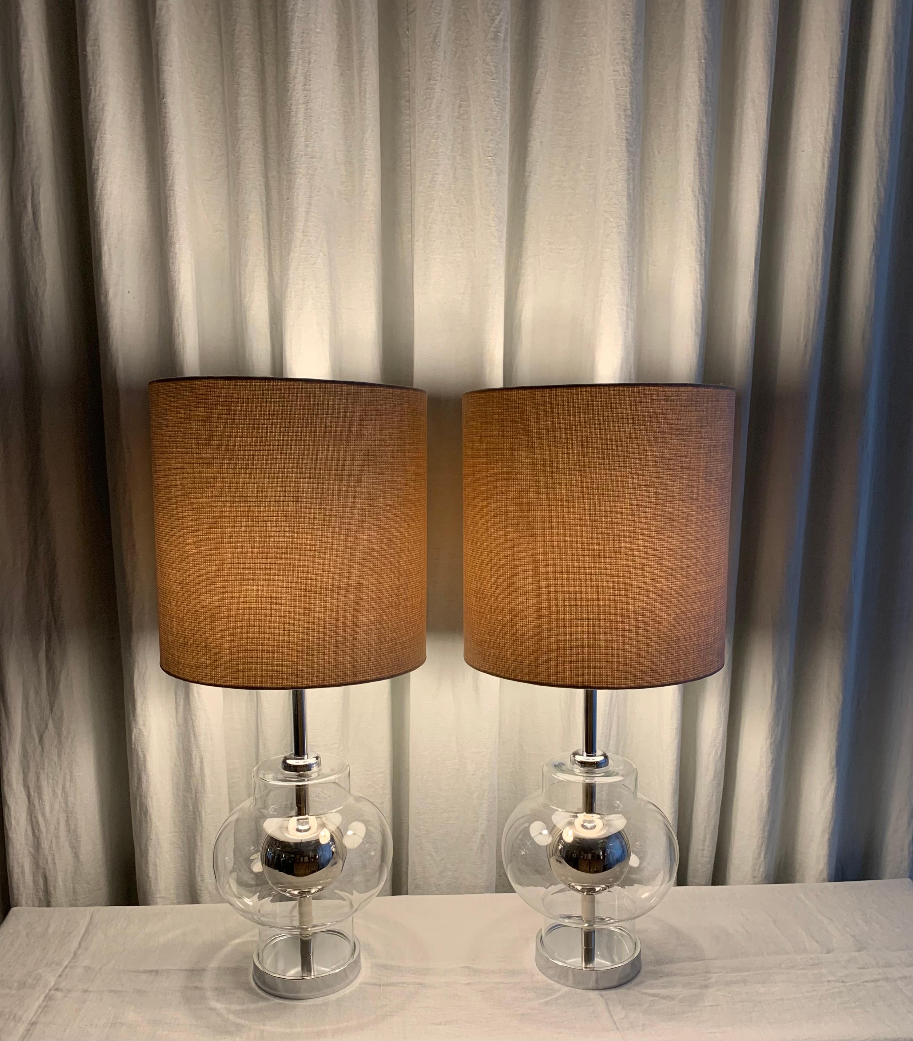 Paire de lampes de table françaises vintage de l'ère spatiale en vente 6