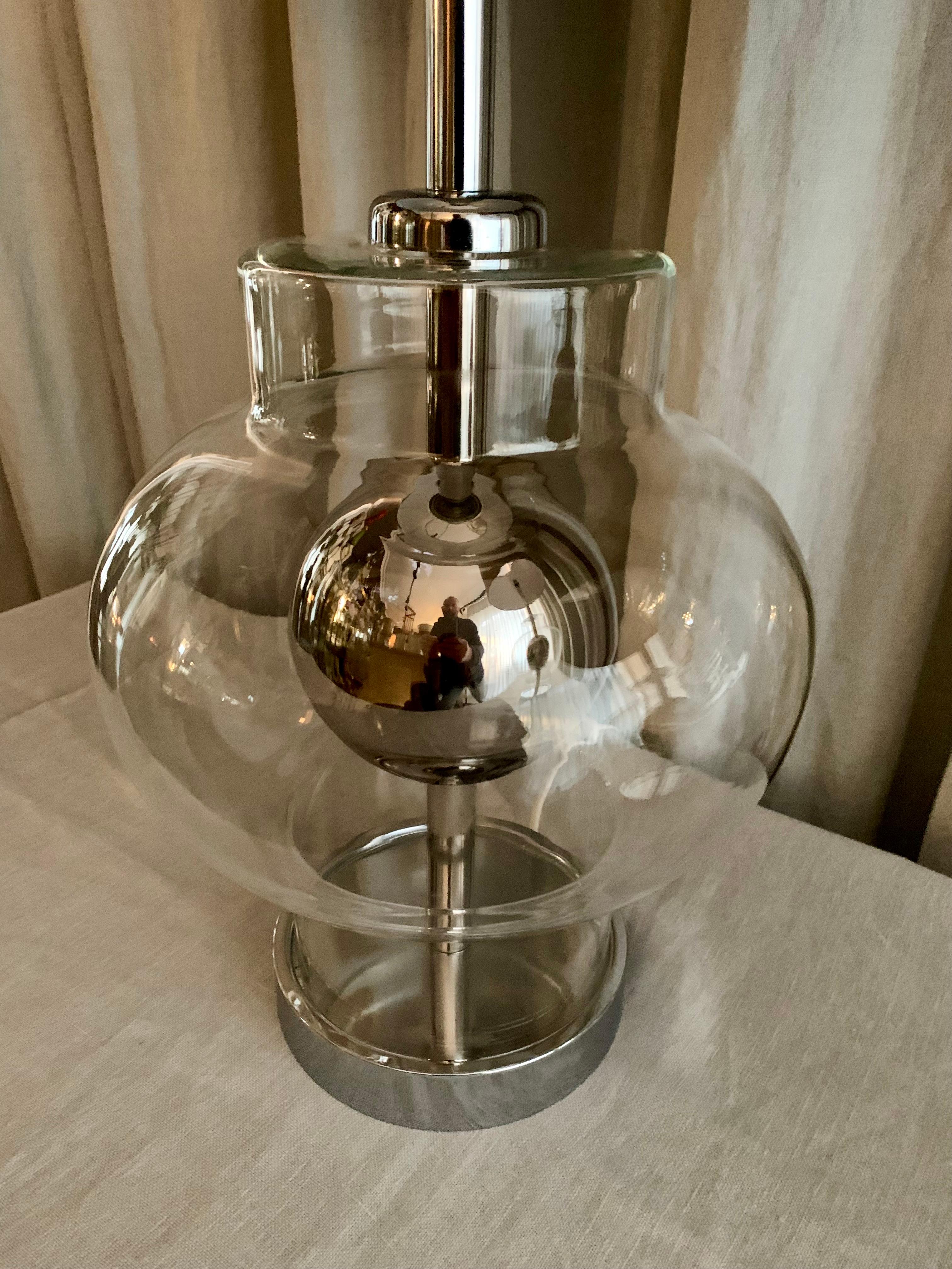 Français Paire de lampes de table françaises vintage de l'ère spatiale en vente