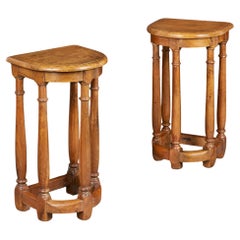 A Pair Of French Walnut Stools