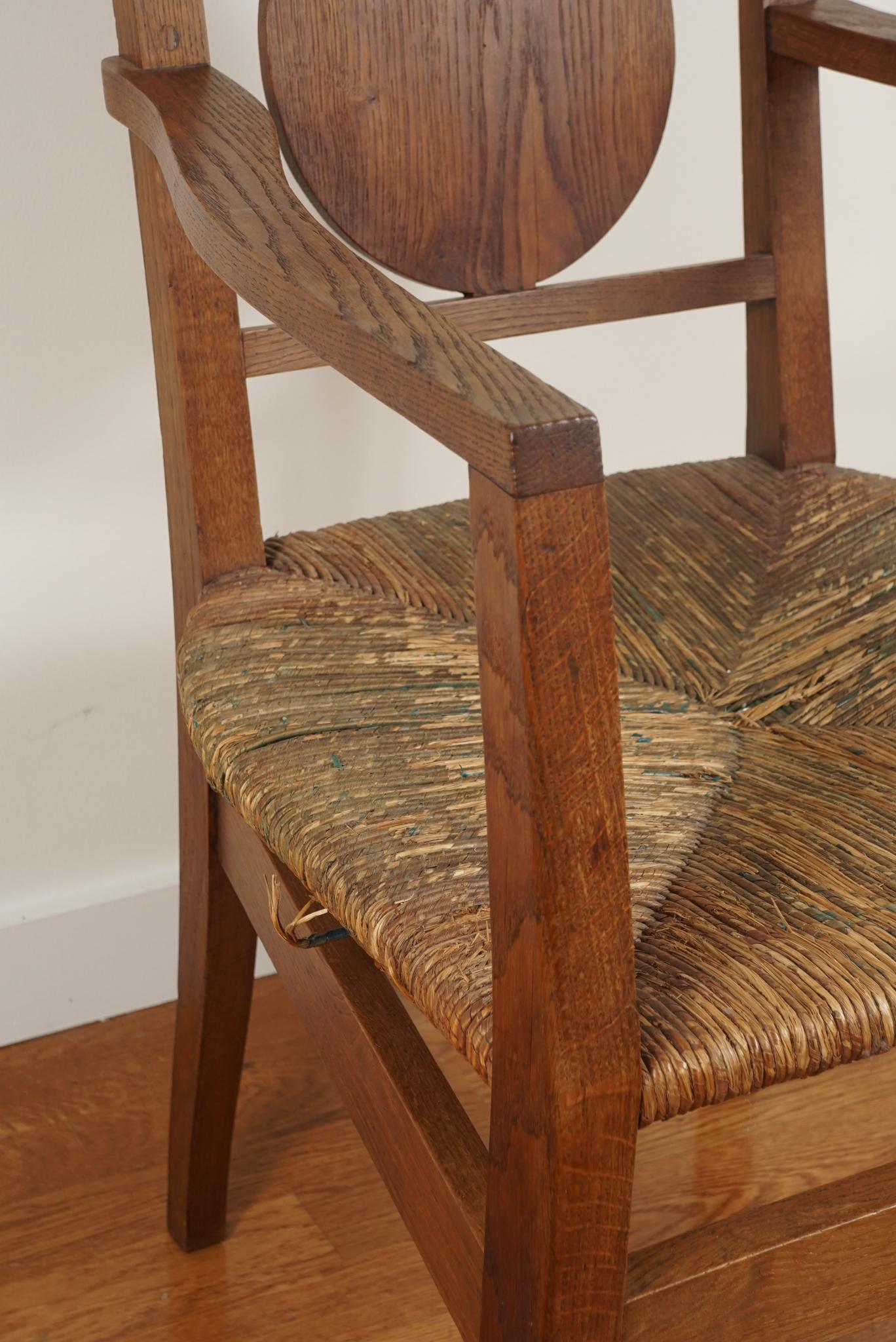 Pair of French Wood Armchairs For Sale 3
