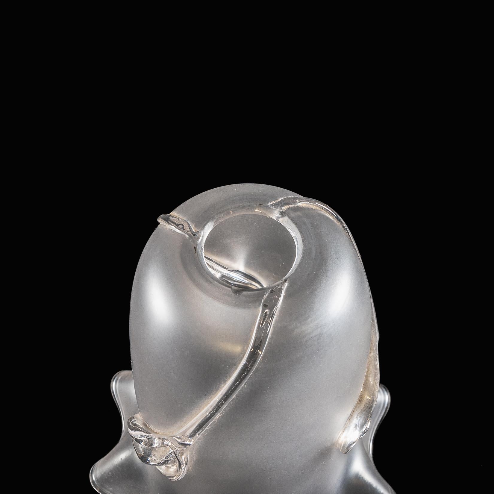 A Pair of Frosted Glass Shades with Teardrop Embellishments & Ruffled Rims For Sale 10