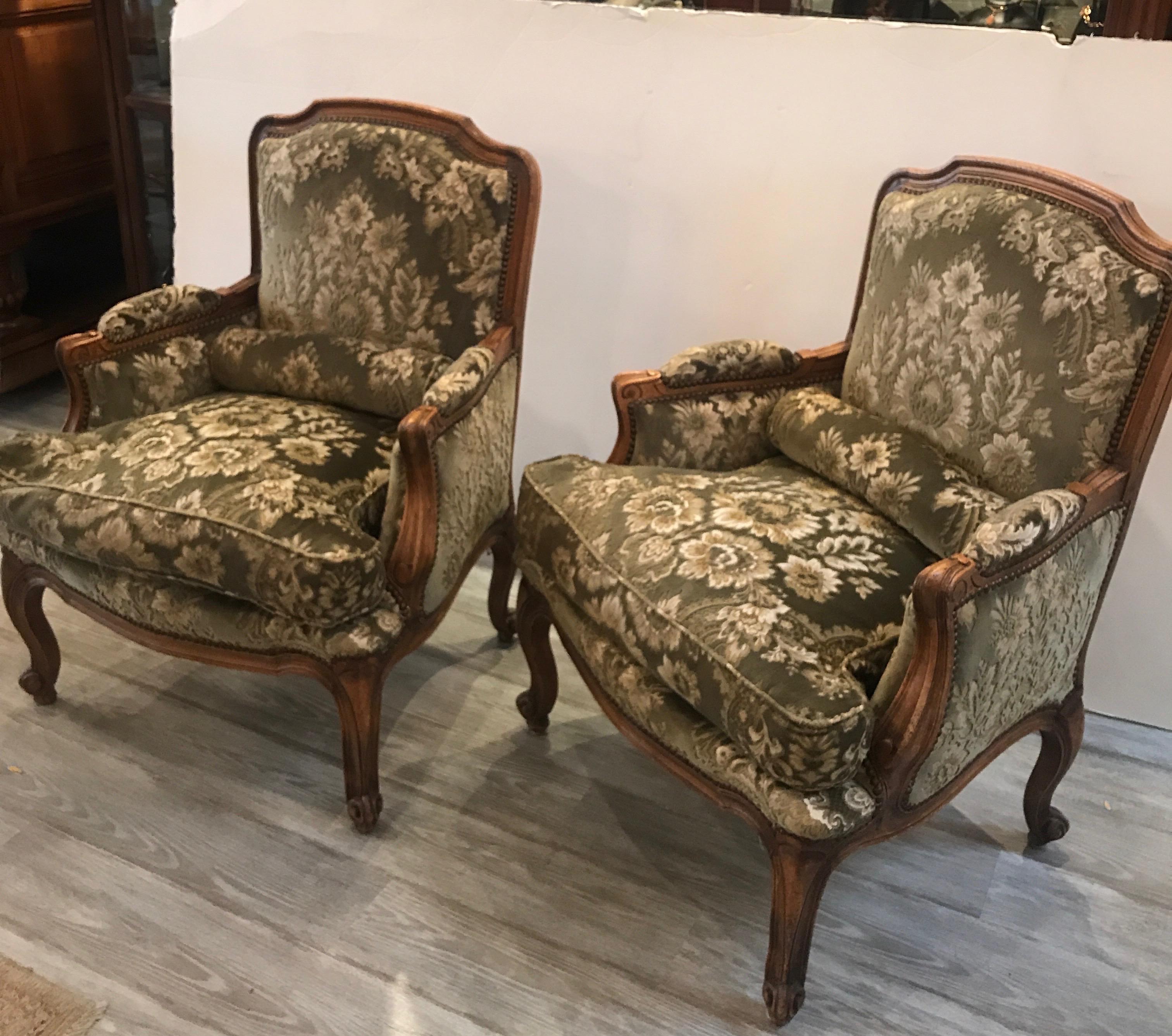 Pair of Fruitwood Berger Chairs 3
