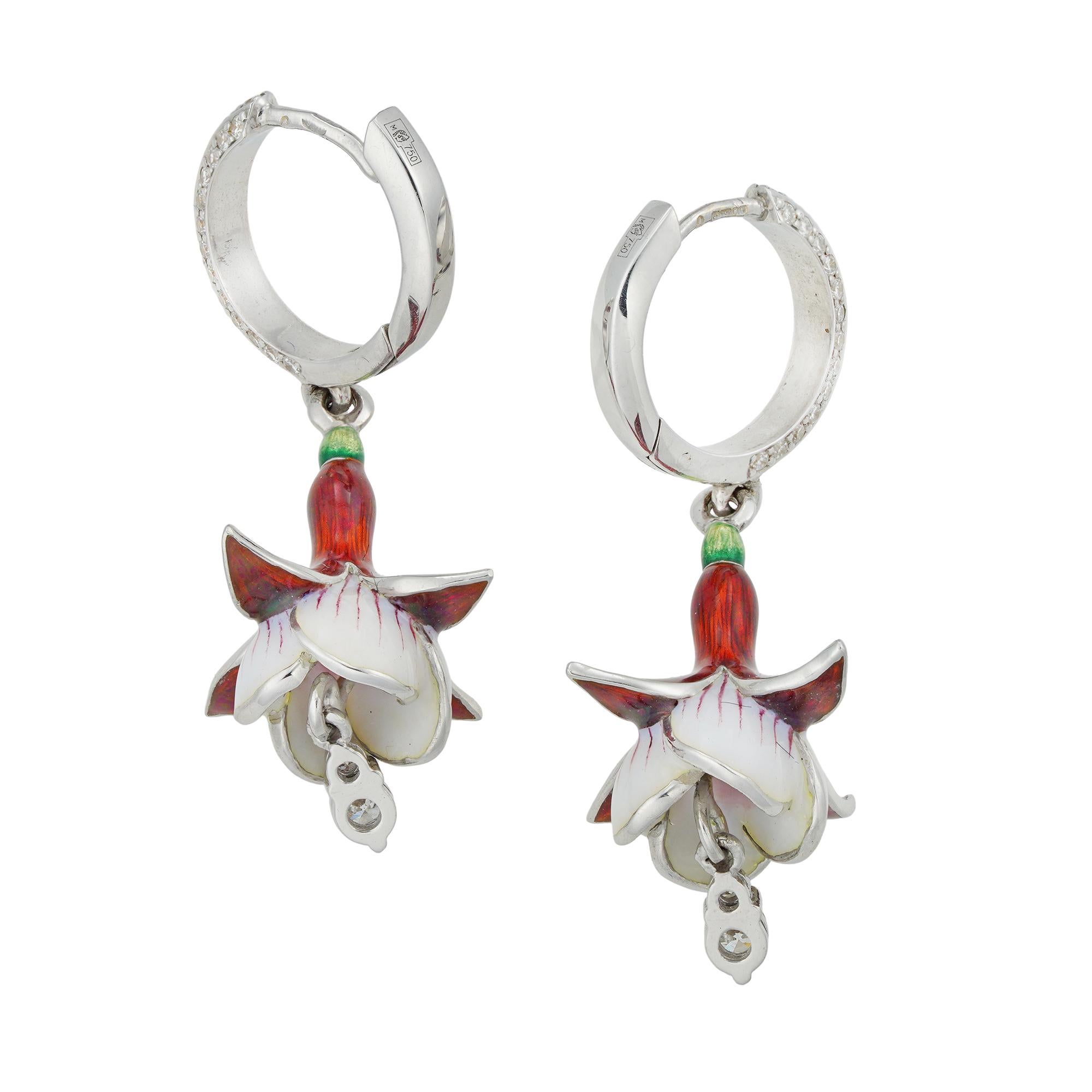 Paar Fuchsia-Ohrringe von Ilgiz F (Zeitgenössisch) im Angebot