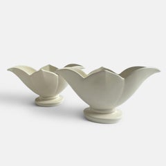 Pair of Fulham Pottery Lotus Vases