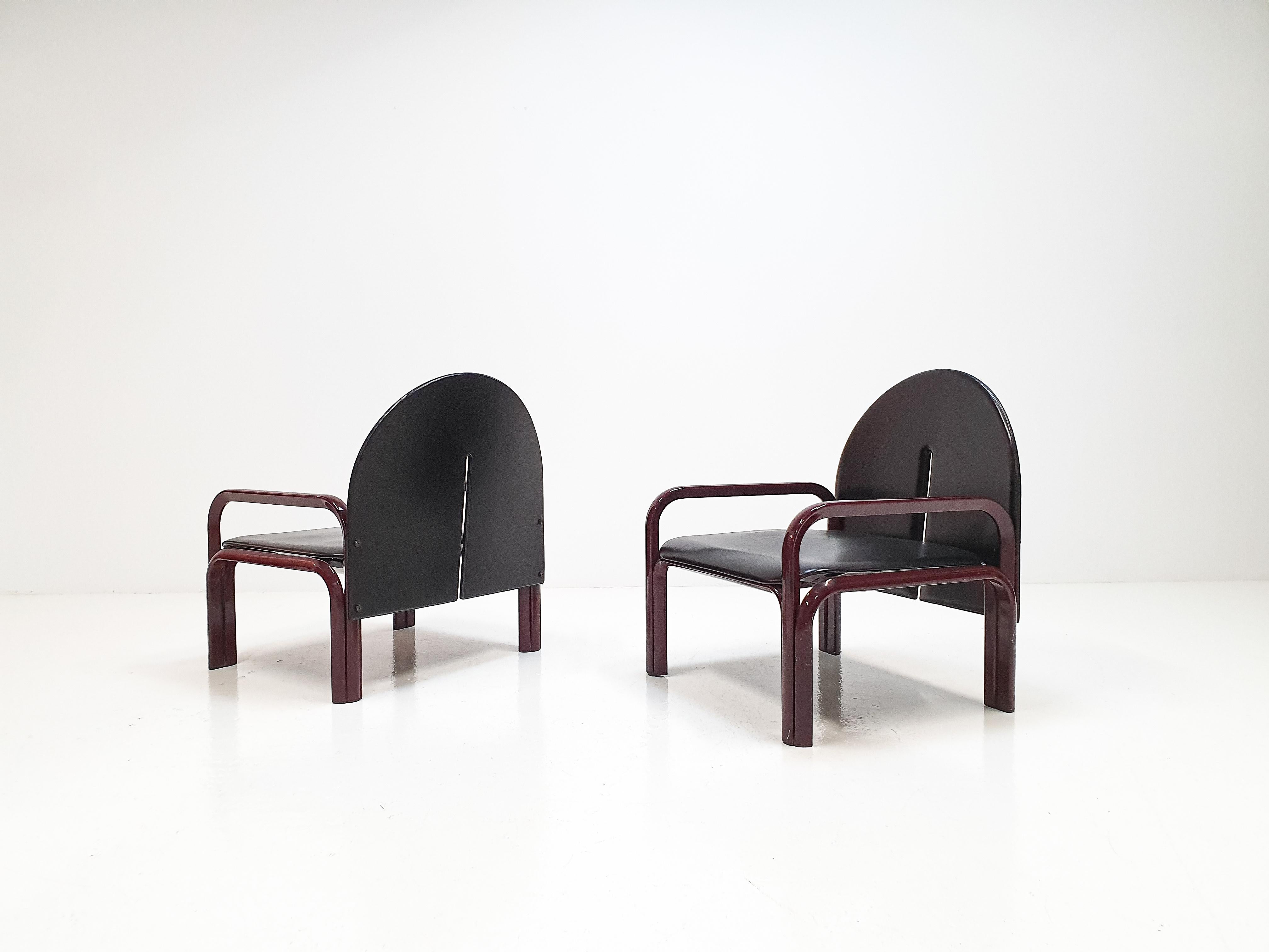 Pair of Gae Aulenti '54 L' Armchairs for Knoll International, 1976 3