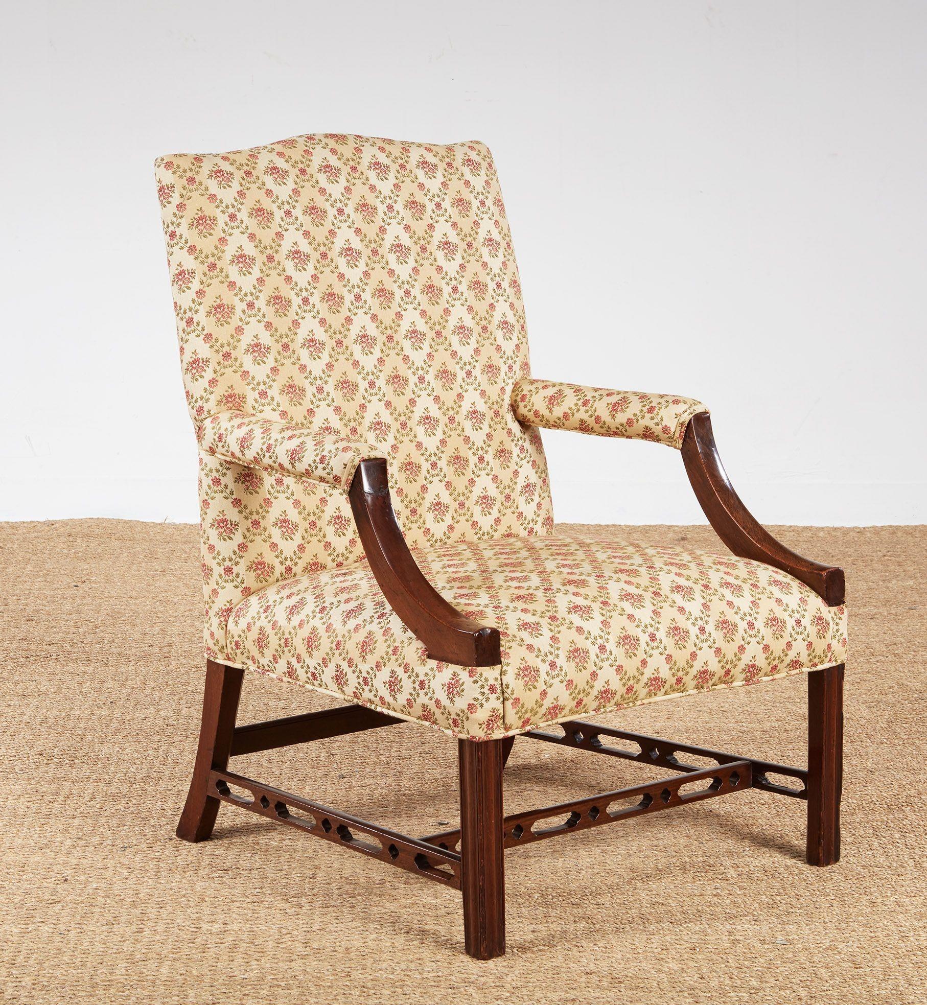 18th Century and Earlier A Pair of Gainsborough Armchairs For Sale