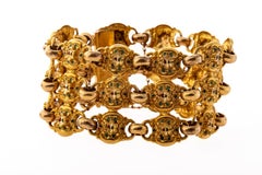 A Pair of Genuine Pinchbeck Bracelets with Enamel c. 1790