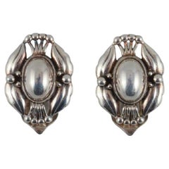 A pair of Georg Jensen ear clips in sterling silver. 