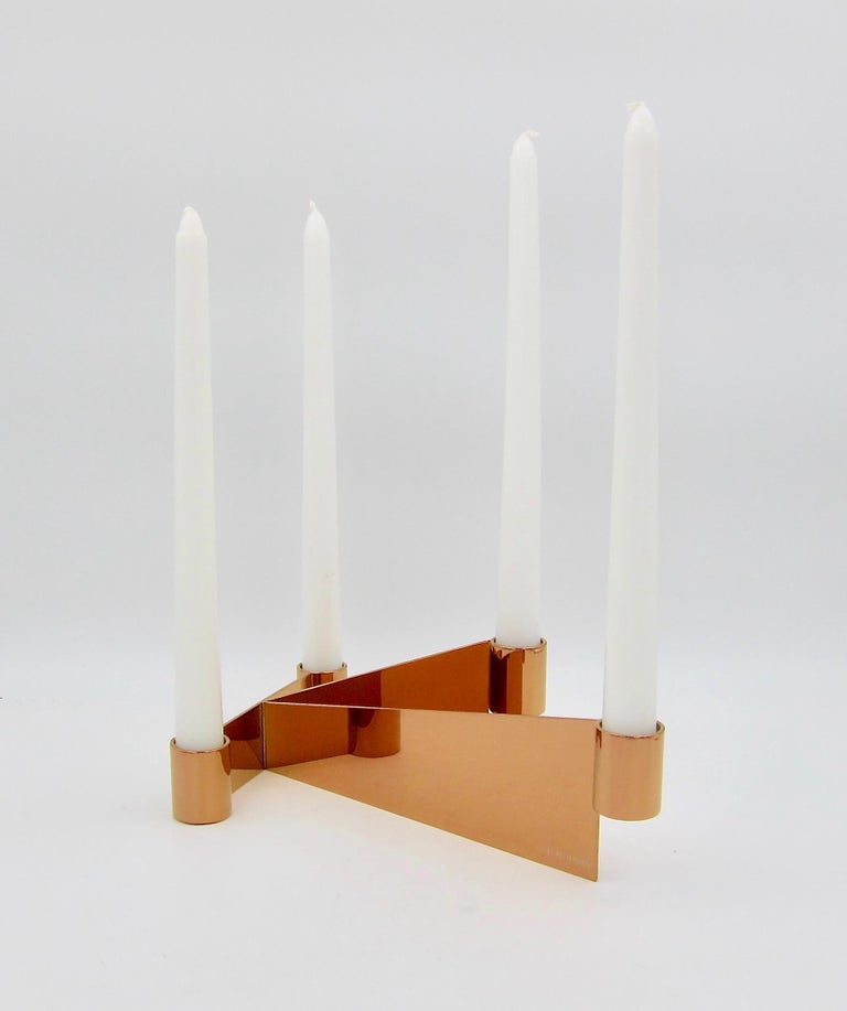 Jensen Four Light Candle Holders a Pair For Sale at 1stDibs