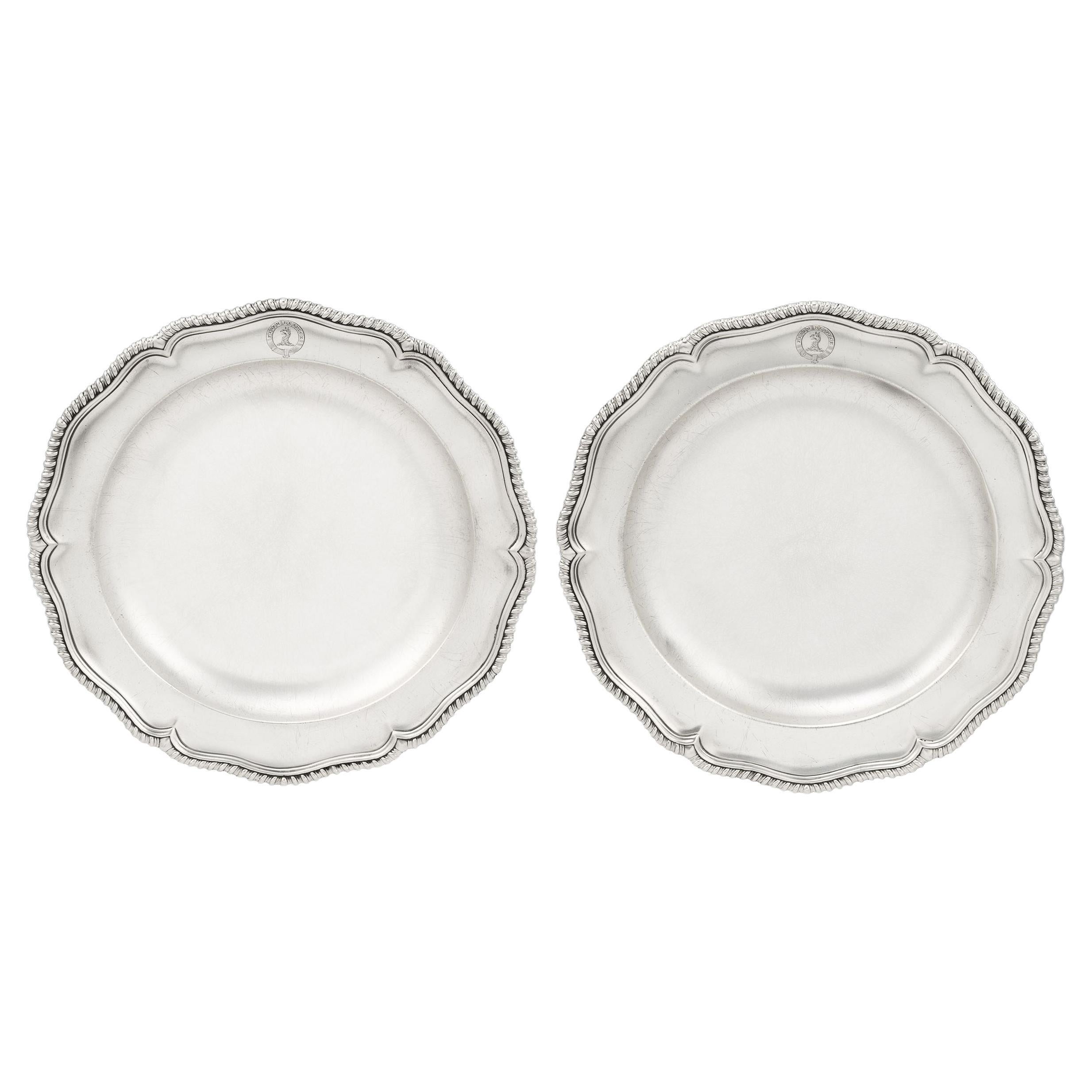 Pair of George II Serving Dishes Made in London in 1759 by William Cripps
