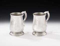 Pair of George III Drinking Mugs, Chester, 1765 by Richard Richardson II