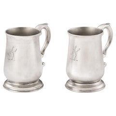 Pair of George III Drinking Mugs, Chester, 1765 by Richard Richardson II