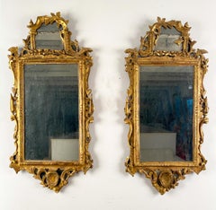 A Pair of George III Giltwood Mirrors