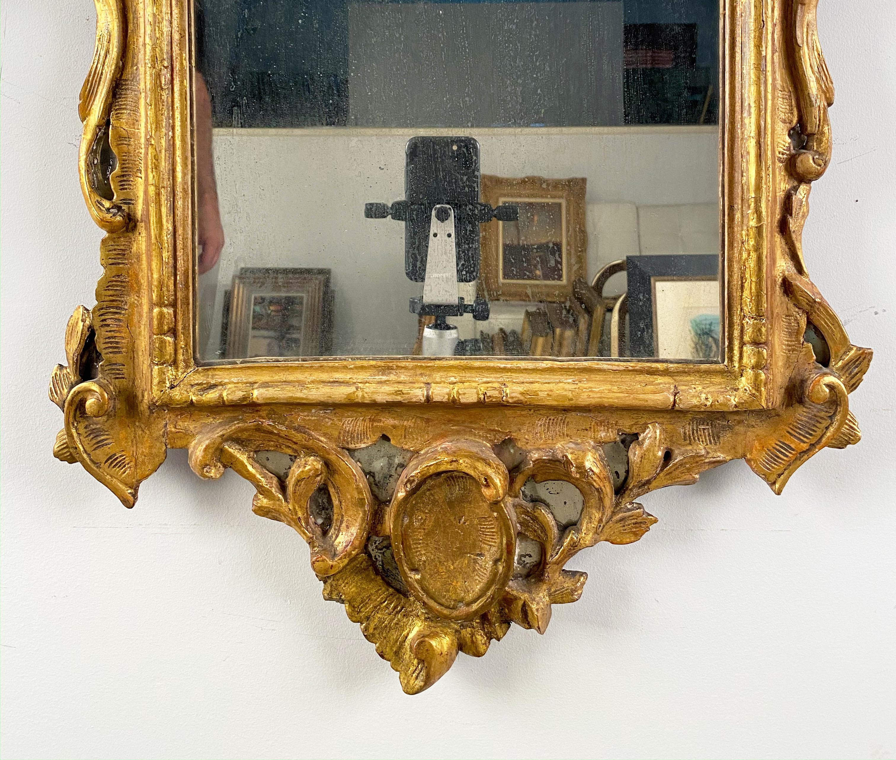18th Century and Earlier A Pair of George III Giltwood Mirrors
