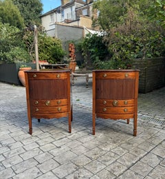 A pair of george III mahogany bedside commodes