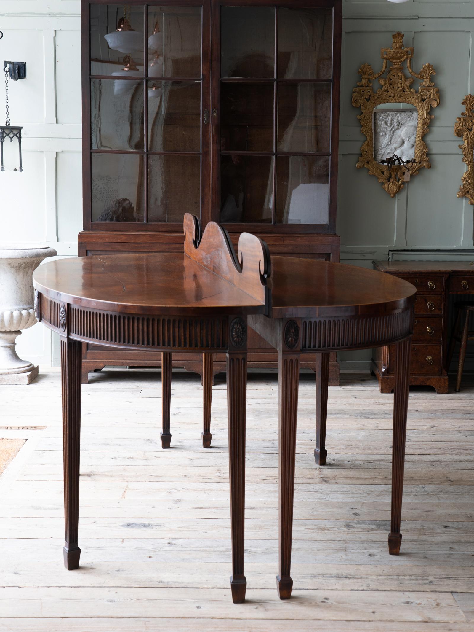 19th Century Pair of George III Mahogany Console Tables