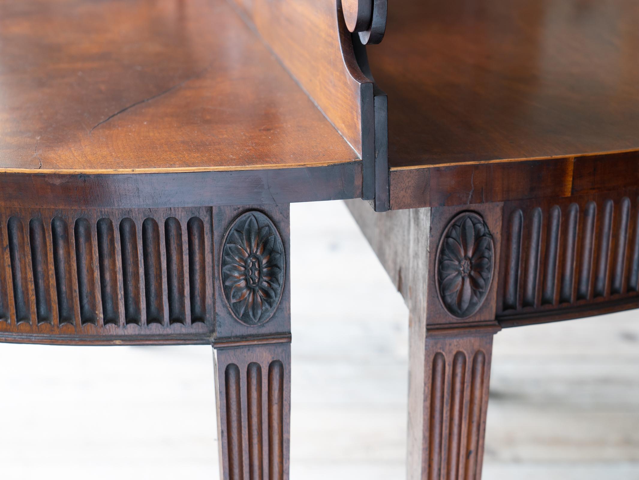 Pair of George III Mahogany Console Tables 2