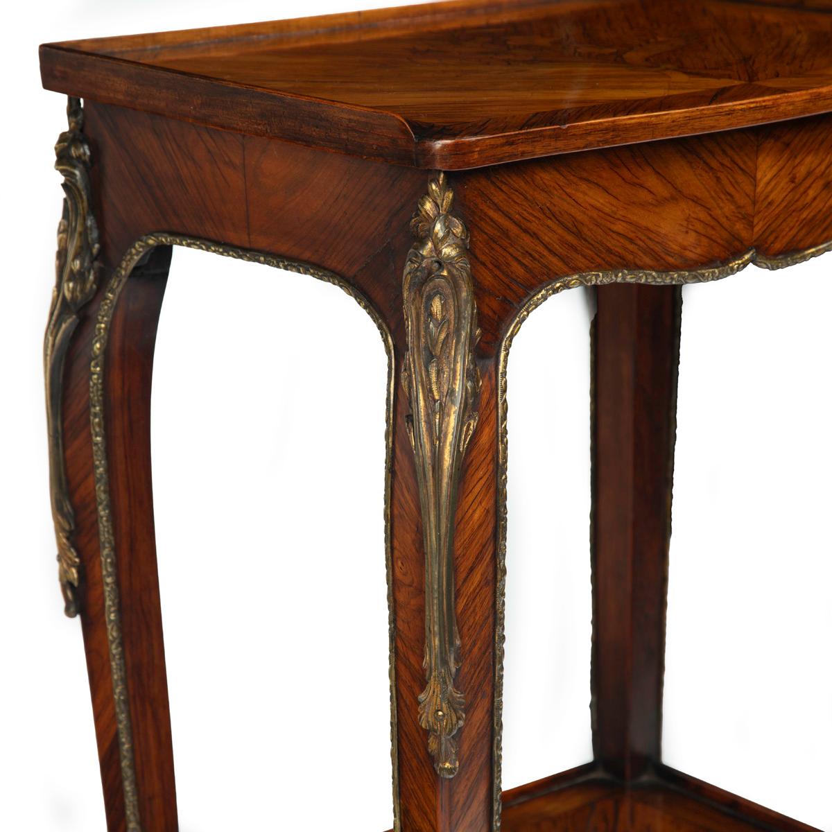 A pair of George III marquetry tables in the French taste For Sale 5