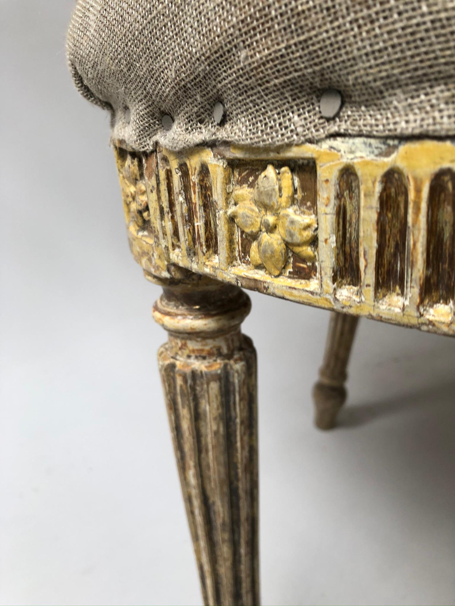 Pair of George III Parcel-Gilt Armchairs in the Manner of John Linnell For Sale 8