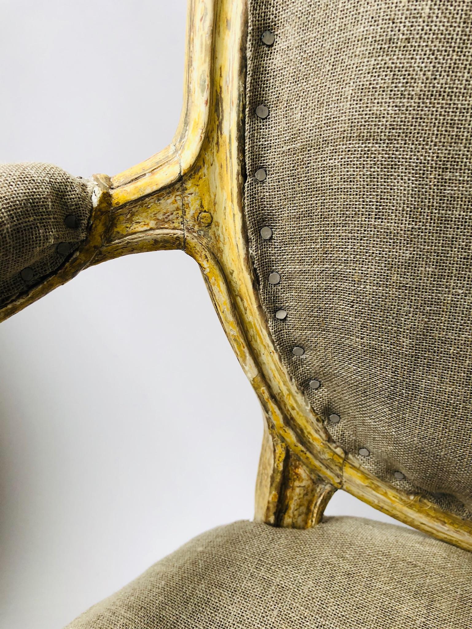 Pair of George III Parcel-Gilt Armchairs in the Manner of John Linnell For Sale 2