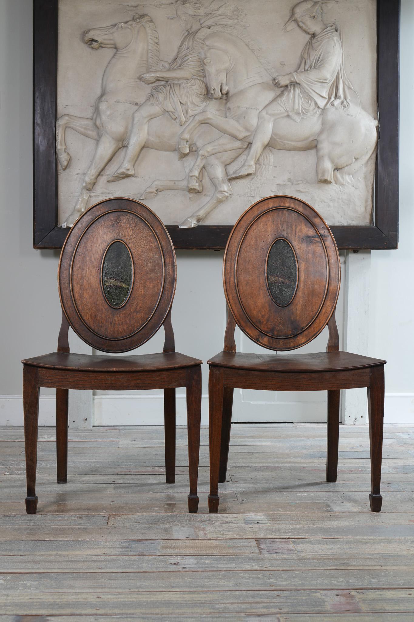 19th Century A Pair of George III Side Chairs in the manner of Mayhew & Ince For Sale
